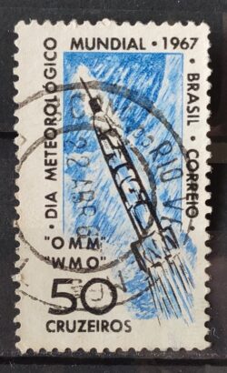 C 566 Selo Dia Meteorologico Mundial 1967 Circulado 3