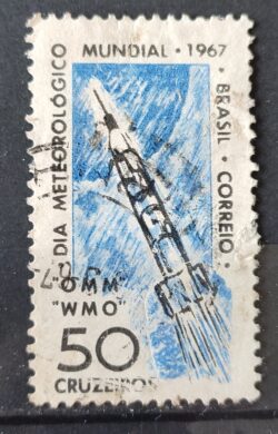 C 566 Selo Dia Meteorologico Mundial 1967 Circulado 4