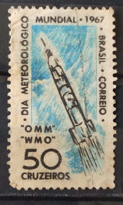 C 566 Selo Dia Meteorologico Mundial 1967 Circulado 5