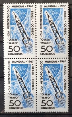 C 566 Selo Dia Meteorologico Mundial 1967 Quadra