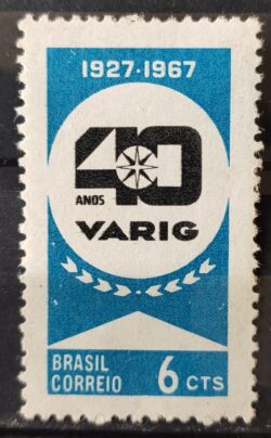 C 567 Selo Aniversario da Varig Aviacao Aviao 1967 3