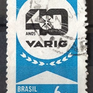 C 567 Selo Aniversario da Varig Aviacao Aviao 1967 Circulado 1