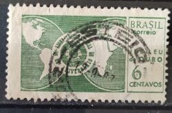 C 568 Selo Jubileu de Ouro do Lions Club Internacional Mapa 1967 Circulado 2