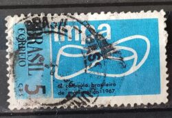 C 574 Selo Coloquio Brasileiro de Matematica Pocos de Caldas impa 1967 Circulado 2