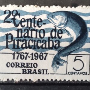 C 575 Selo Centenario de Piracicaba Peixe 1967 1