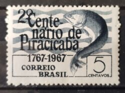 C 575 Selo Centenario de Piracicaba Peixe 1967 2