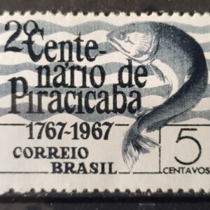 C 575 Selo Centenario de Piracicaba Peixe 1967 2