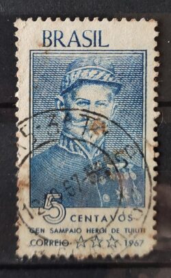 C 577 Selo General Antonio de Sampaio Heroi Tuiuti Militar 1967 Circulado 2