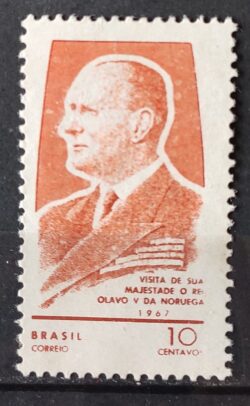 C 578 Selo Rei da Noruega Olavo V Monarquia 1967