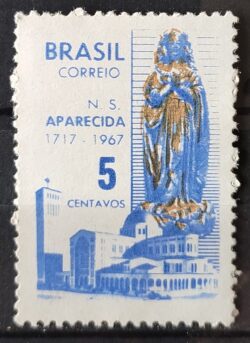 C 581 Selo Aniversario do Descobrimento da Imagem de N S Aparecida Religiao 1967 MH