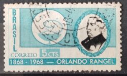 C 589 Selo Centenario Orlando Rangel Farmacia Mediciina Saude 1968 Circulado 1