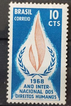 C 592 Selo Ano Internacional dos Direitos Humanos 1968 MH