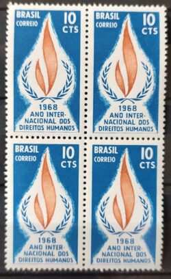 C 592 Selo Ano Internacional dos Direitos Humanos 1968 Quadra
