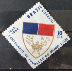 C 594 Selo Centenario do Colegio Sao Luiz Educacao 1968 MH