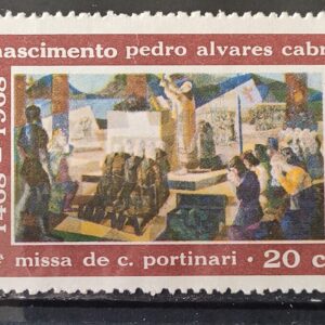 C 596 Selo 5 Centenario Pedro Alvares Cabral Missa Portinari Arte 1968