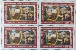 C 596 Selo 5 Centenario Pedro Alvares Cabral Missa Portinari Arte 1968 Quadra