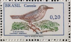 C 601 Selo Passaros Brasileiros Uirapuru Ave Fauna 1968