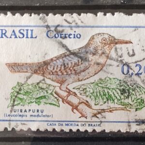 C 601 Selo Passaros Brasileiros Uirapuru Ave Fauna 1968 Circulado 1