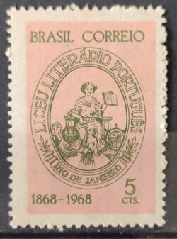 C 606 Selo Centenario do Liceu Literario Portugues 1968 1