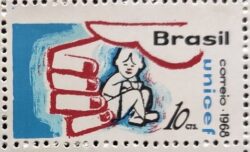 C 612 Selo Fundo das Nacoes Unidas para a Infancia Mao Crianca 1968