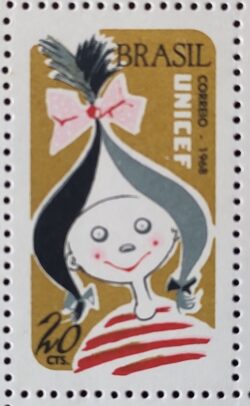 C 613 Selo Fundo das Nacoes Unidas para a Infancia Crianca 1968