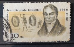 C 616 Selo Bicentenario Pintor Jean Baptiste Debret Arte Personalidade 1968 Circulado 2