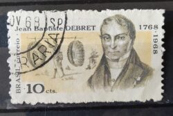 C 616 Selo Bicentenario Pintor Jean Baptiste Debret Arte Personalidade 1968 Circulado 4