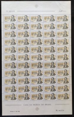 C 616 Selo Bicentenario Pintor Jean Baptiste Debret Arte Personalidade 1968 Folha