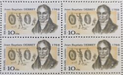 C 616 Selo Bicentenario Pintor Jean Baptiste Debret Arte Personalidade 1968 Quadra