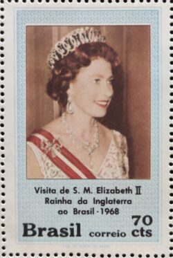 C 617 Selo Rainha Elizabeth Inglaterra Monarquia 1968