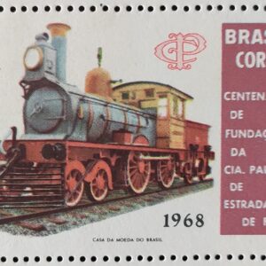 C 622 Selo Centenario Companhia Paulista de Estradas de Ferro Ferrovia Trem 1968