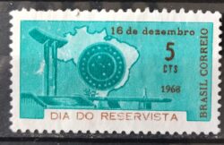 C 625 Selo Dia do Reservista Militar Mapa 1968