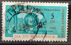 C 625 Selo Dia do Reservista Militar Mapa 1968 Circulado 1