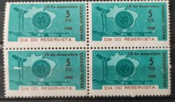 C 625 Selo Dia do Reservista Militar Mapa 1968 Quadra