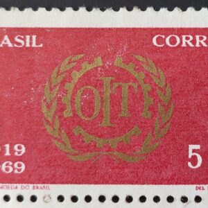 C 636 Selo Cinquentenario da Organizacao Internacional do Trabalho OIT Economia 1969