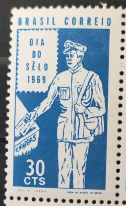 C 641 Selo Dia do Selo Carteiro Servico Postal 1969