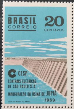 C 646 Selo Inauguracao da Usina Hidreletrica de Jupia Energia Rio Parana 1969