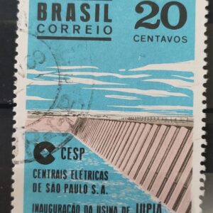 C 646 Selo Inauguracao da Usina Hidreletrica de Jupia Energia Rio Parana 1969 Circulado 10