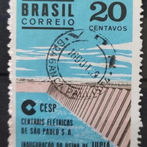 C 646 Selo Inauguracao da Usina Hidreletrica de Jupia Energia Rio Parana 1969 Circulado 11