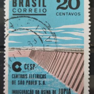 C 646 Selo Inauguracao da Usina Hidreletrica de Jupia Energia Rio Parana 1969 Circulado 2