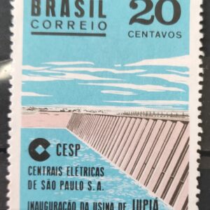 C 646 Selo Inauguracao da Usina Hidreletrica de Jupia Energia Rio Parana 1969 Circulado 3