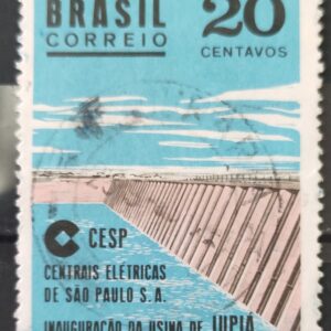 C 646 Selo Inauguracao da Usina Hidreletrica de Jupia Energia Rio Parana 1969 Circulado 5