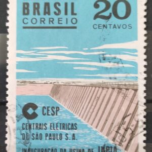 C 646 Selo Inauguracao da Usina Hidreletrica de Jupia Energia Rio Parana 1969 Circulado 6