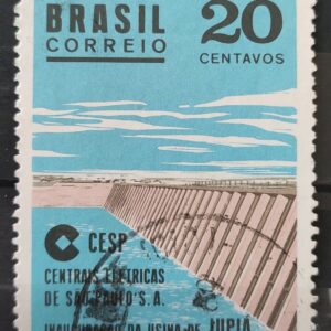 C 646 Selo Inauguracao da Usina Hidreletrica de Jupia Energia Rio Parana 1969 Circulado 7