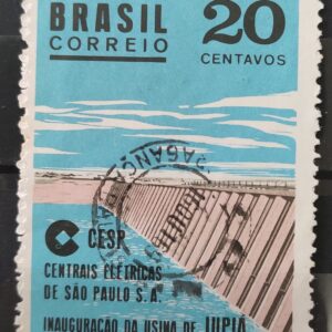 C 646 Selo Inauguracao da Usina Hidreletrica de Jupia Energia Rio Parana 1969 Circulado 9