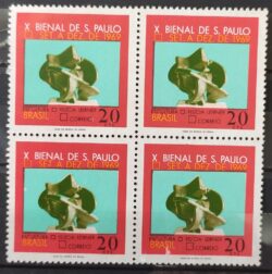 C 647 Selo Bienal de Sao Paulo Arte Escultura Leticia Leirner 1969 Quadra