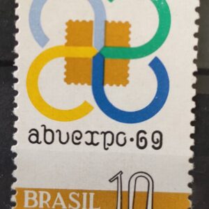 C 655 Selo Exposicao Filatelica Abuexpo Servico Postal 1969