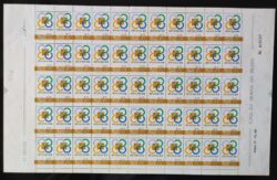 C 655 Selo Exposicao Filatelica Abuexpo Servico Postal 1969 Folha