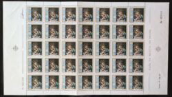 C 659 Selo de Natal Religiao Arte 1969 Folha