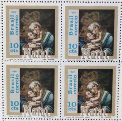 C 659 Selo de Natal Religiao Arte 1969 Quadra